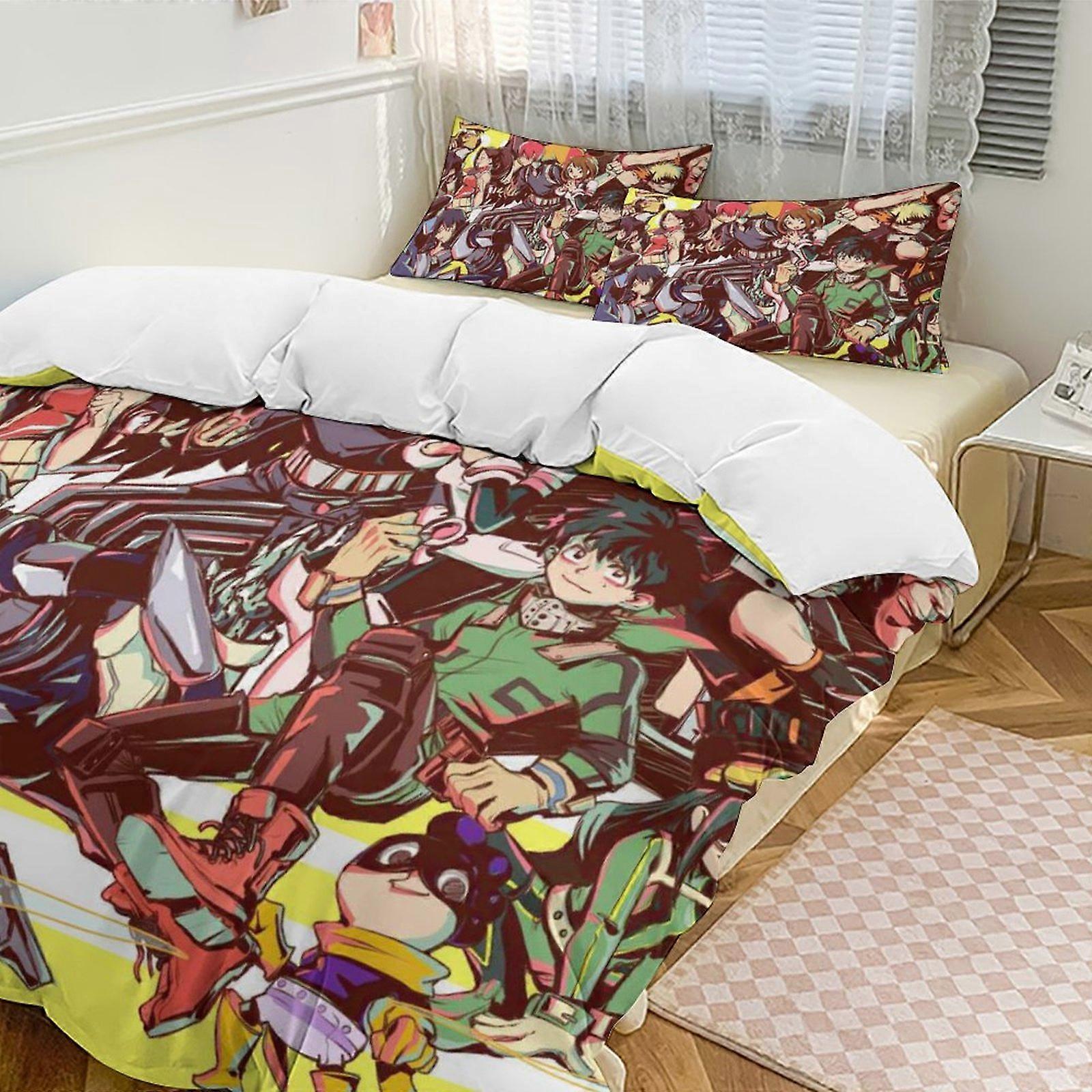 v704 僕のヒーローアカデミア アニメ ツインベッド 3点セット 色あせに強いマイクロファイバー io704