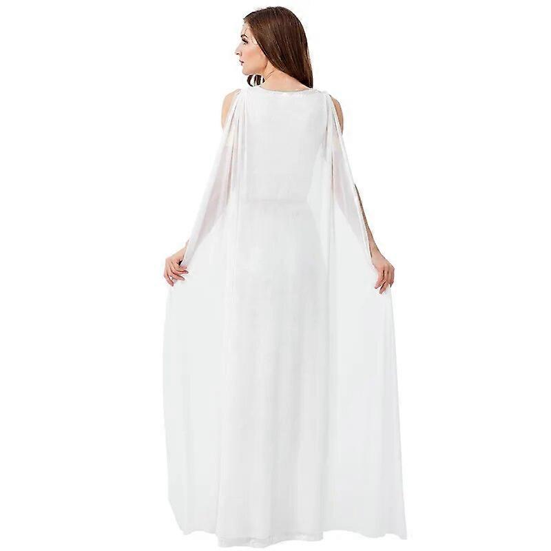 UQJE Kids Greek Toga Costume Set – Roman Goddess Halloween Outfit With Headdress & Armbands - View #4