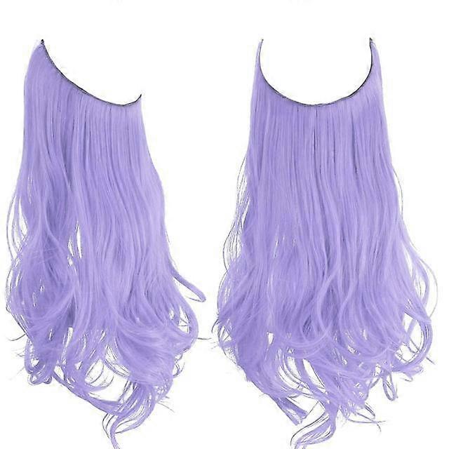 Adjustable Headband Invisible Wire Hair Extensions Highlight Long Curly Synthetic Hairpiece For Women Heat Resistant Fiber