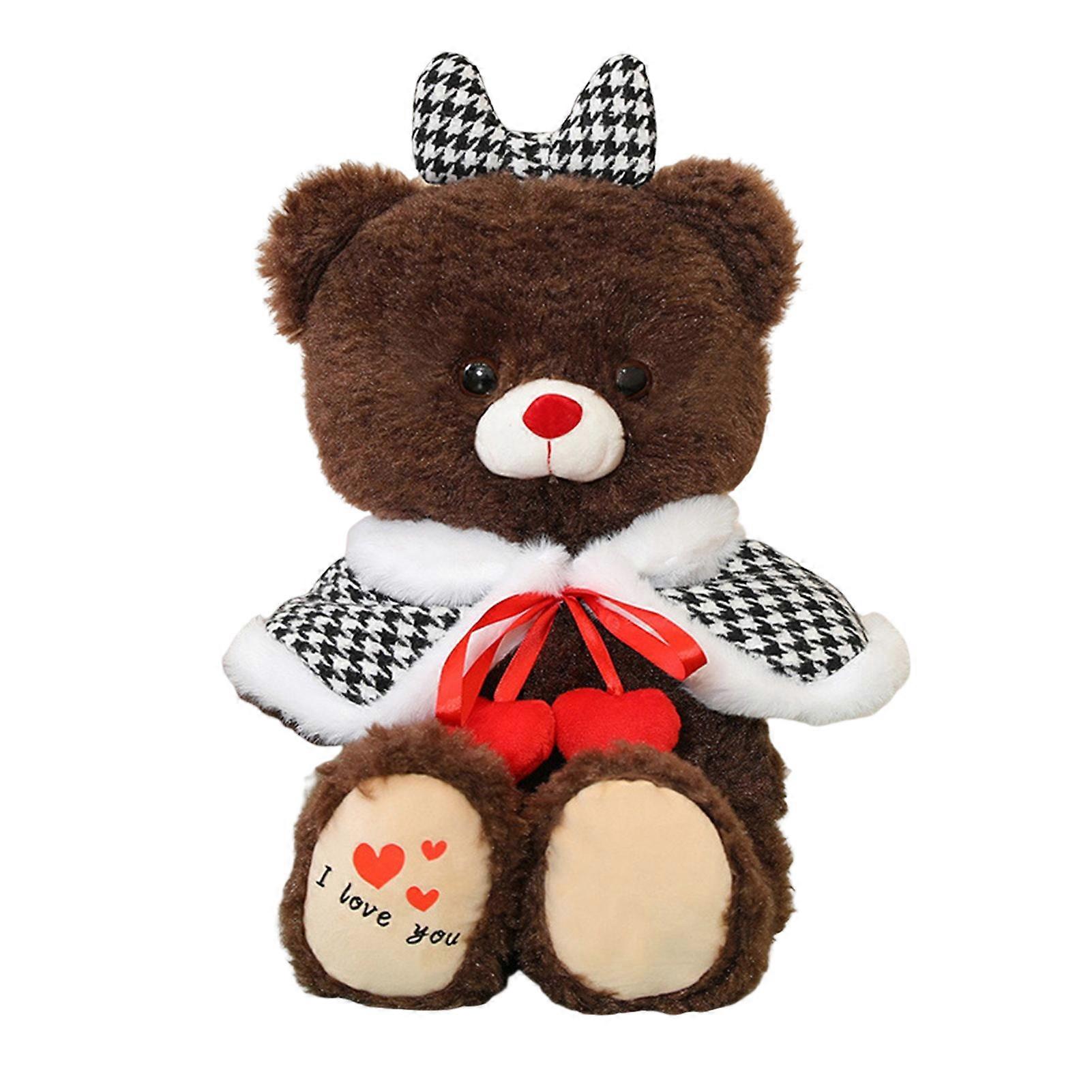 Cartoon Shawl Bear Plush Pillow Stuffed Toy Lovely High-quality Plush Doll for Baby Accompany Sleep Toy