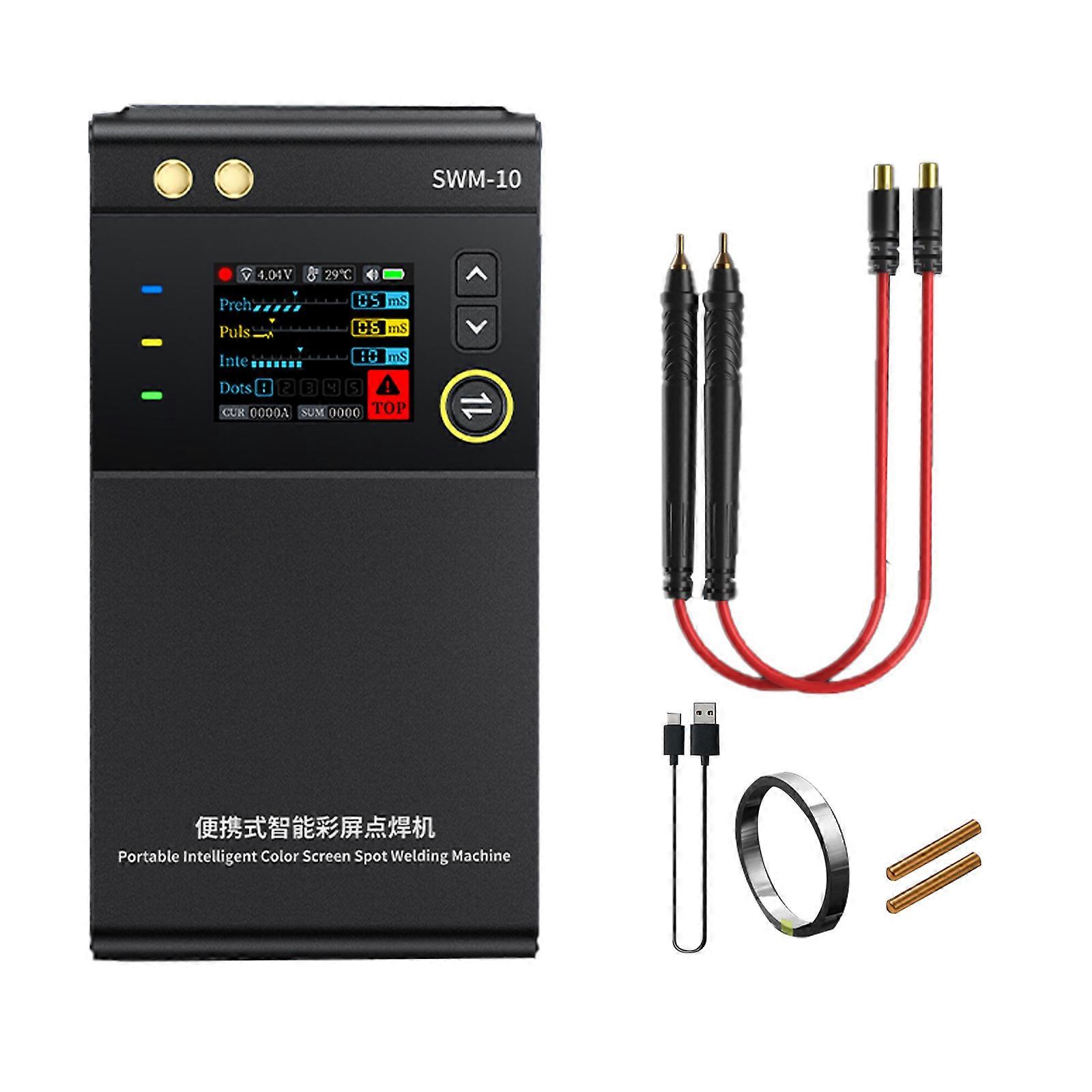 Saldatrice a Punti FNIRSI SWM-10 Portatile, 4 Velocà Regolabili, Strumento per Saldatura a Batteria, Fai-da-Te, MAX 0,25mm Chip di Nichel 1420 Saldatrice a Punti FNIRSI SWM-10 Portatile, 4 Velocà Regolabili, Strumento per Saldatura a Batteria, Fai-da-Te, MAX 0,25mm Chip di Nichel 1420