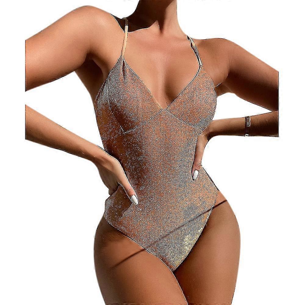 1-osainen uimapuku Naiset kiiltävät uimapuvut Seksikäs Monokini Bikinit