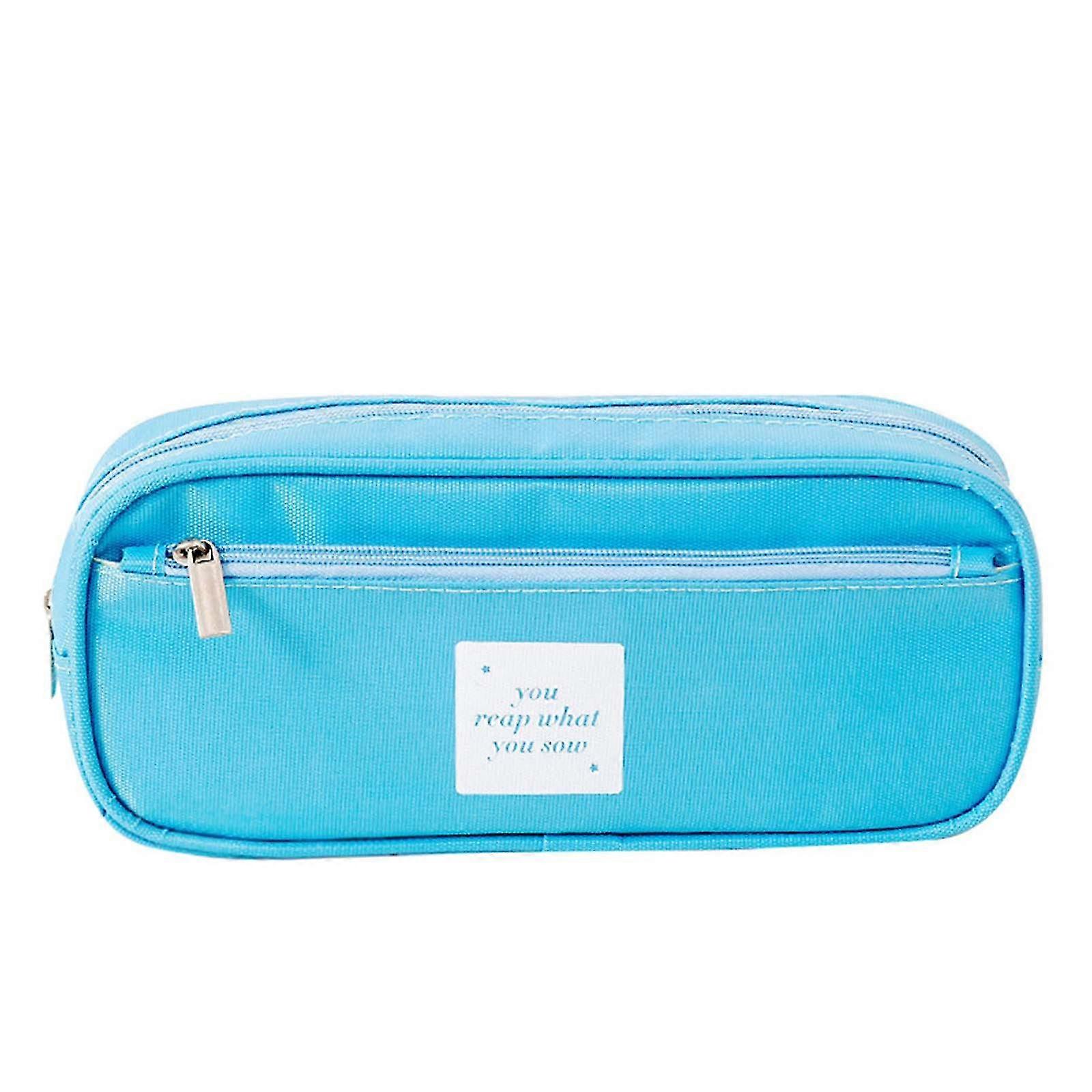 Multifunctional Nylon Pencil Case Double Layer Large Capacity Waterproof Pencil Case