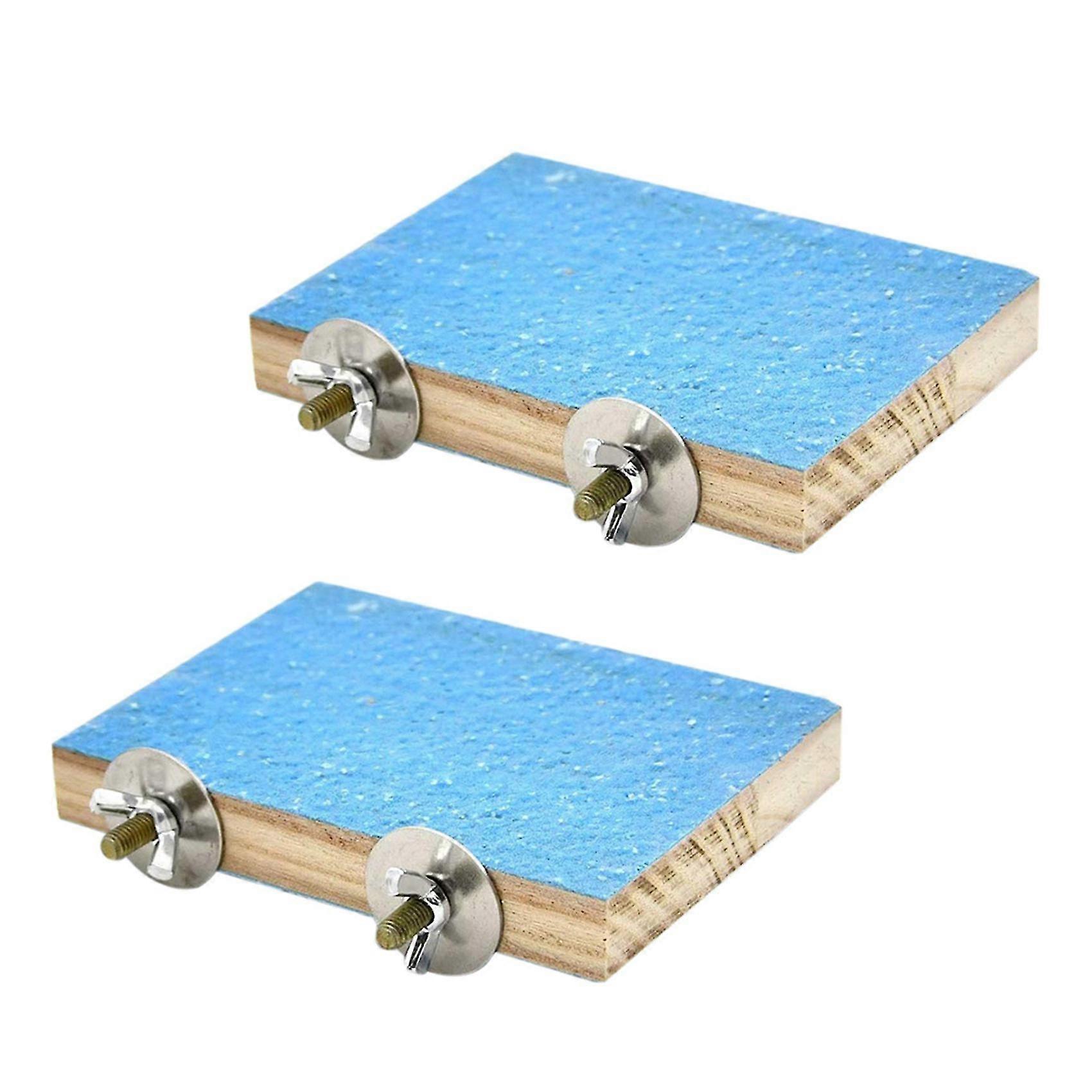 2x Bird Perch Stand Platform Natural Wood Playground Paws Grinding Clean For Pet Parrot Budgies Par