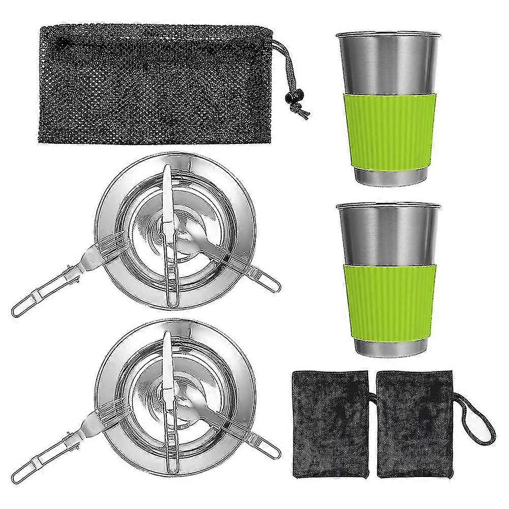 Camping Cookware Kit Cooking Gear Set Compatible With Backpack Hiking Picnic Bbq