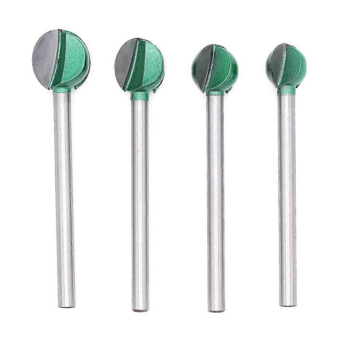 4Pcs 6mm Shank 16/18/20/22mm Tungsten Steel Alloy Blade Ball Router Lumber