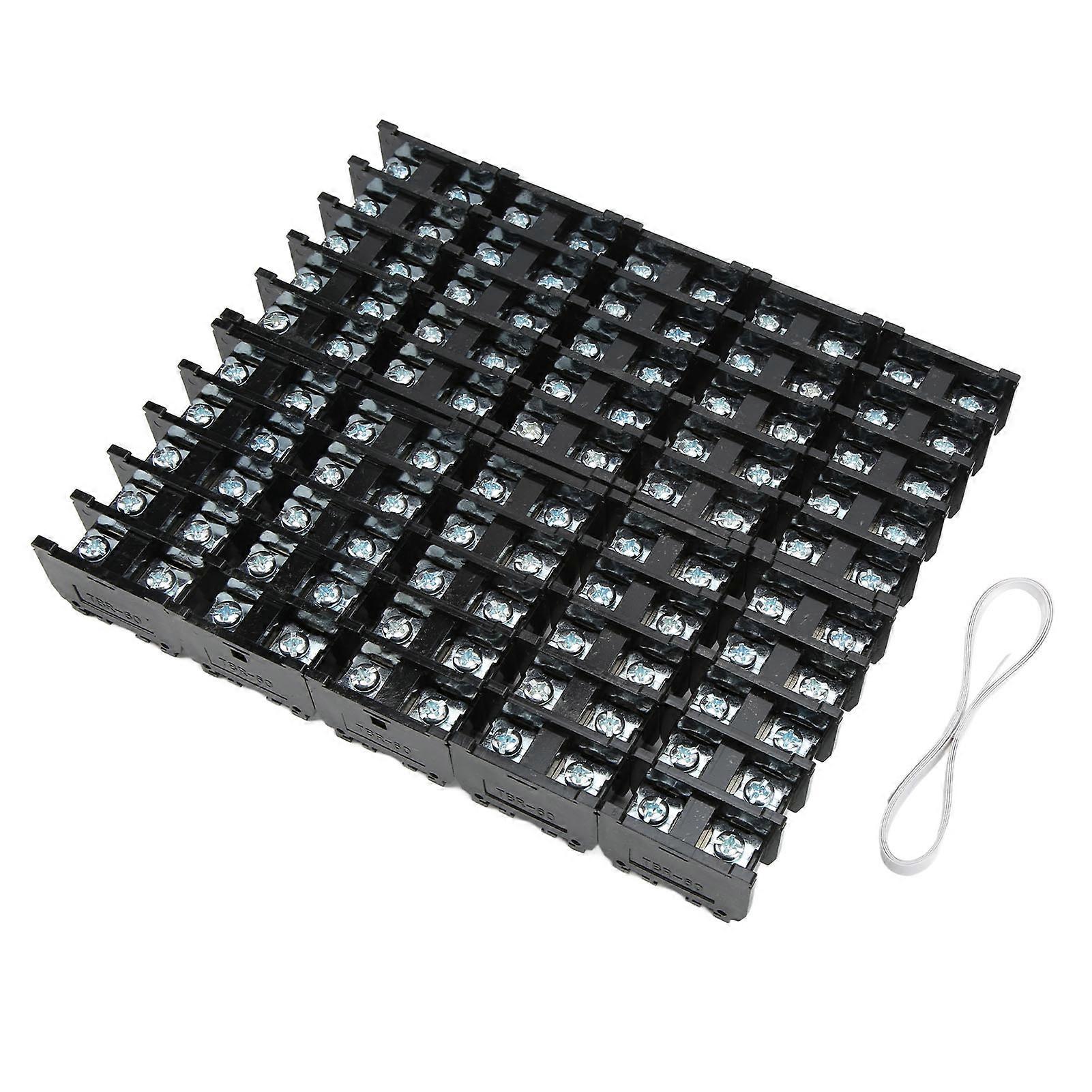 50pcs TBR ?60 Bornier Type Rail Terminal Hélicoïdal à vis pour circuit électronique 60A 600V