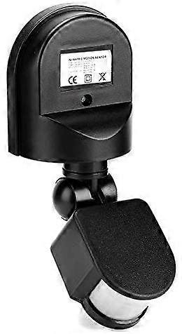 110V-240V Adjustable  Body Motion Infrared Sensor Detector Light Bulb Switch (Black)