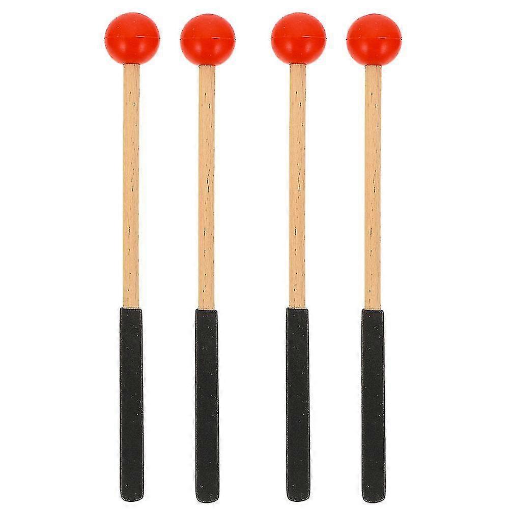 2 Pairs Marimba Mallets Percussion Drum Mallets Xylophone Mallets Instrument Mallets