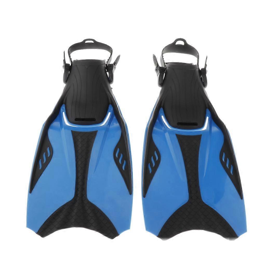 Diving Snorkeling Open Heel Flippers Shoes Adjustable Strap Buckle L