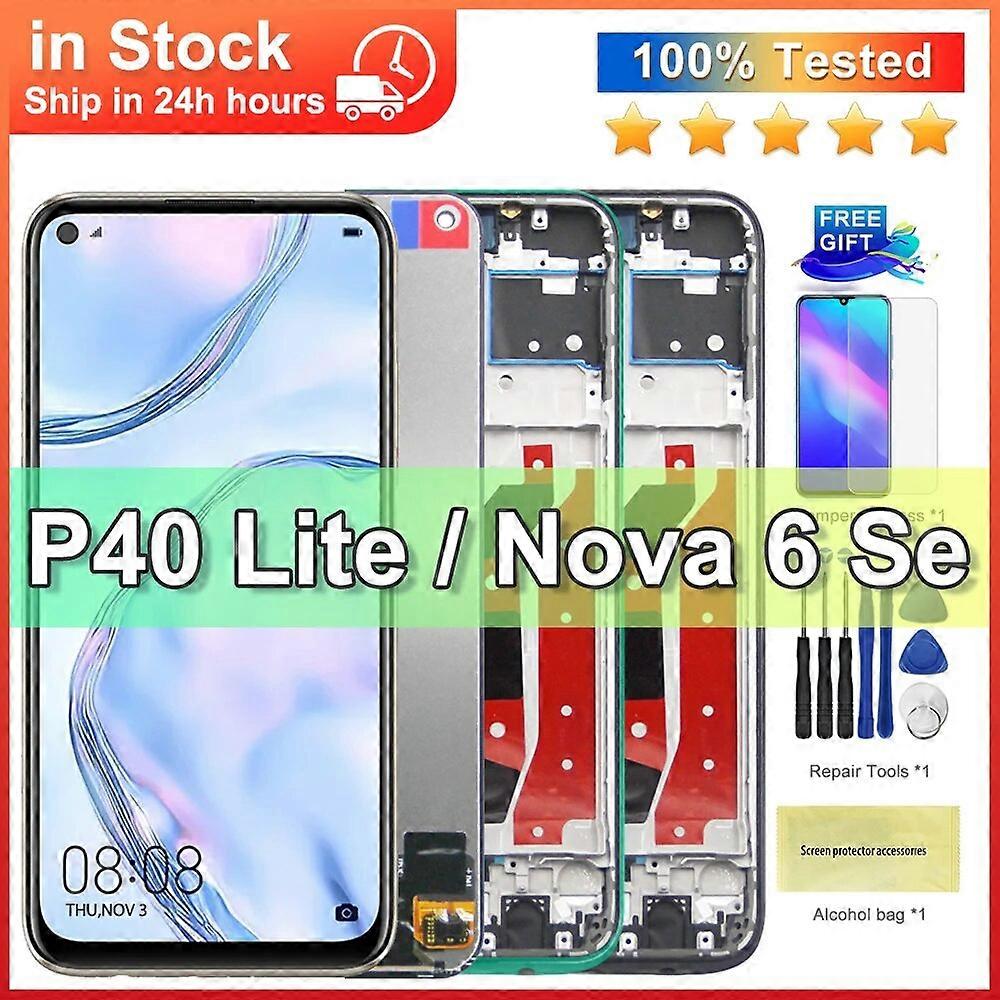 P40 Lite Display, For Huawei P40 Lite JNY-LX1 LCD Touch Screen Digitizer Assembly Replacement For Nova 7i JNY-LX2 Lcd Screen