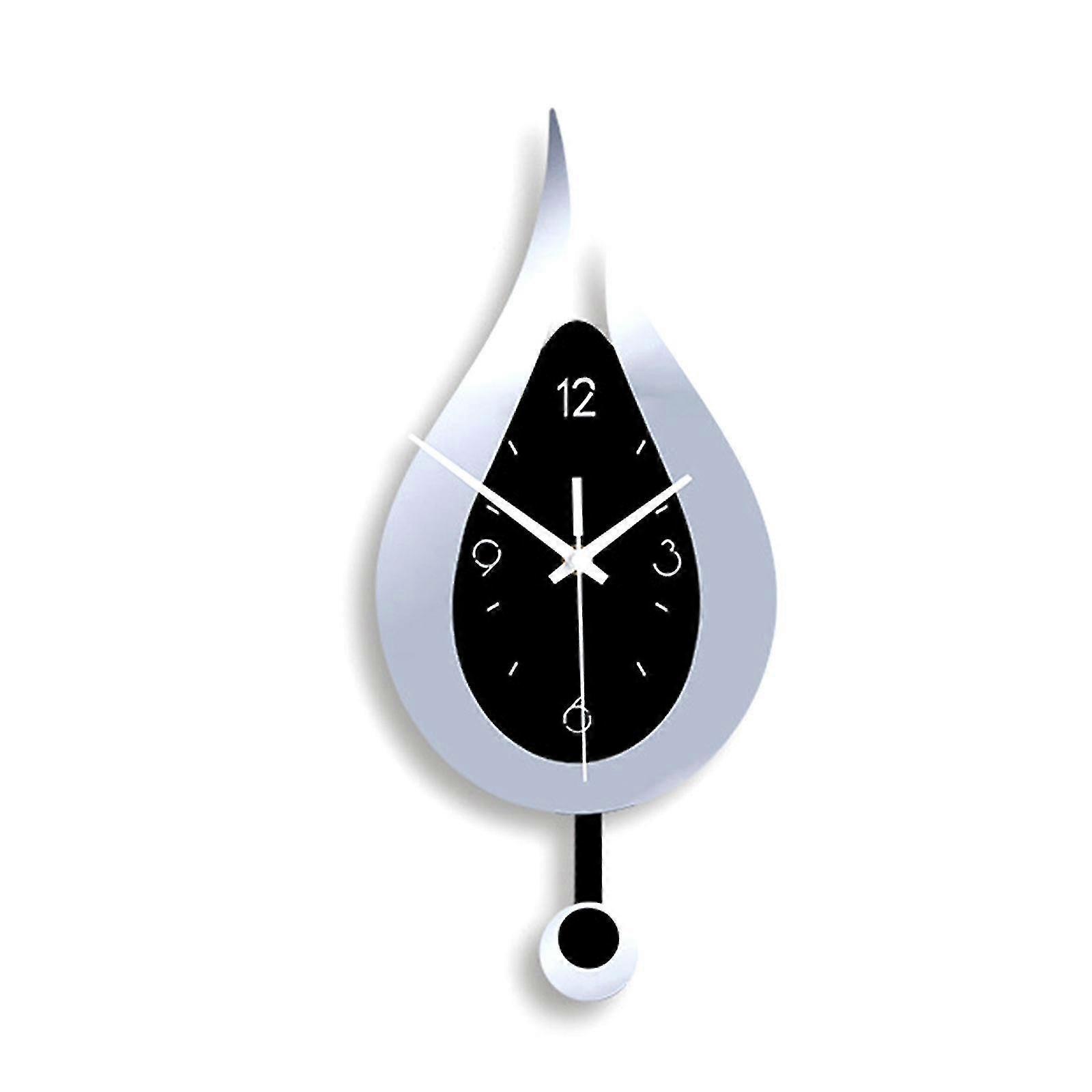 Modern Water Dropping Design Wall Clock Creative Acyrlic Pendulum Clock