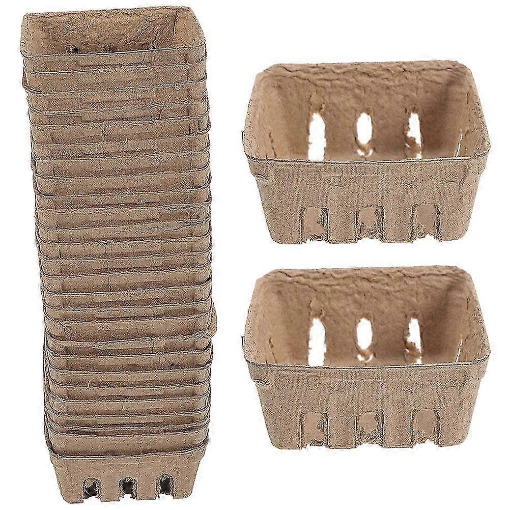 40Pcs Fruits Packaging Box Pulp Berry Basket Vegetable Fruit Packing Containers