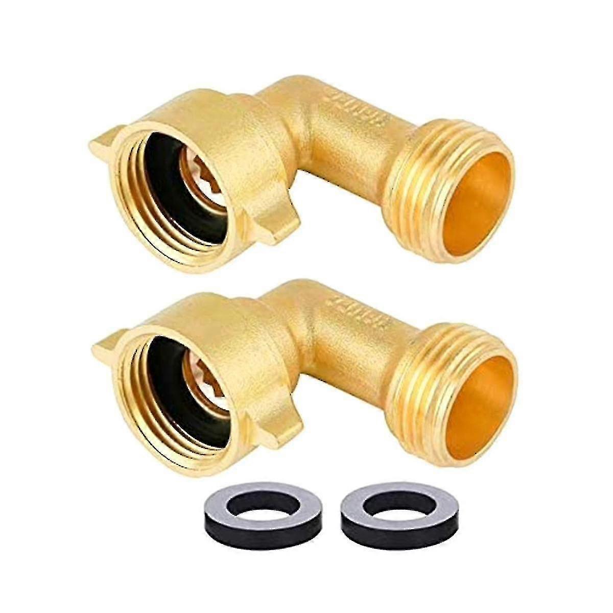 2 قطعة 90 درجة حديقة خرطوم الكوع 3/4 بوصة خرطوم النحاس حديقة خرطوم موصل ل Rv المياه Hookups والدقة