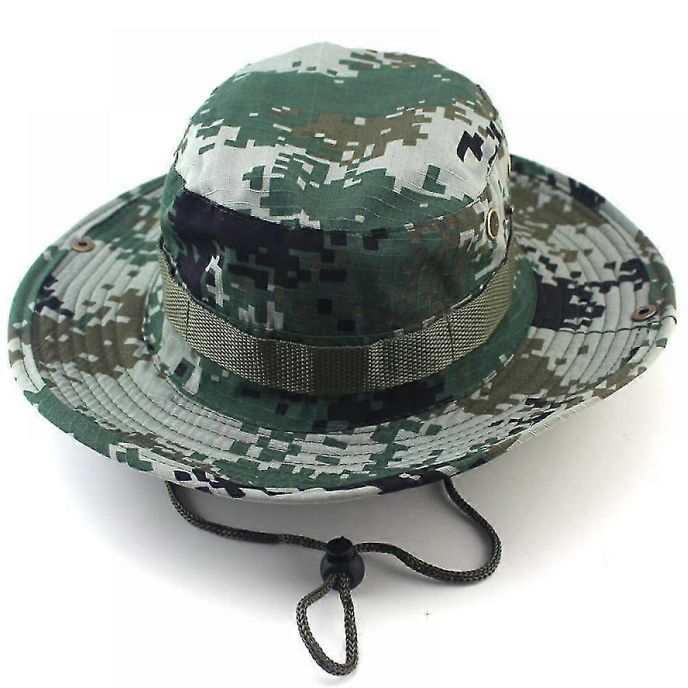 Åndbar bred rand Boonie Hat Solbeskyttelse Mesh Safari Cap
