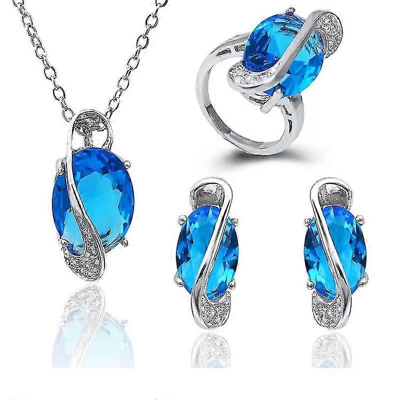 قلادة فاخرة أقراط مجموعة حلقة