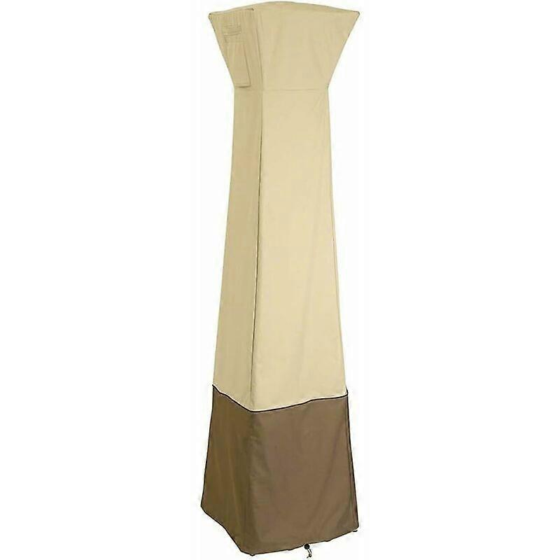 Waterproof Heated Parasol Protective Cover 210D Polyester - Coffee Beige Protective Accessory