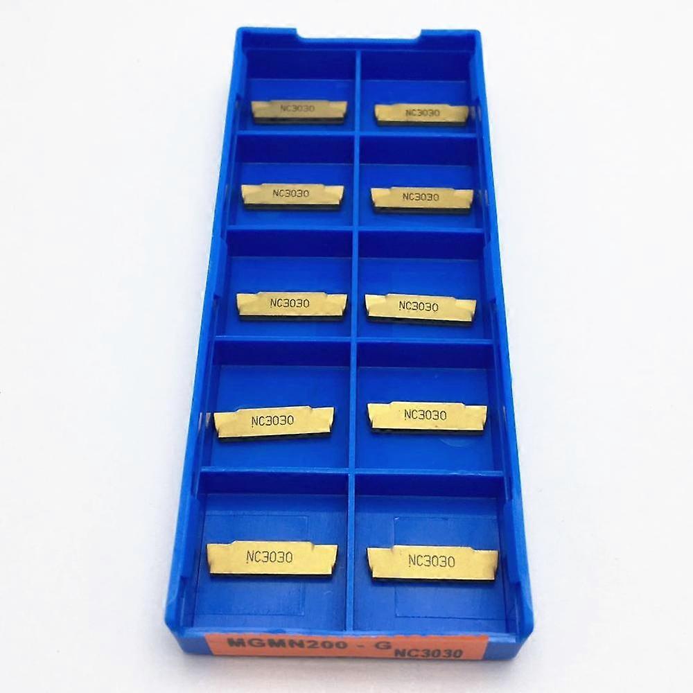 10PCS MGMN200 NC3030 split groove and cutting carbide blade lathe lathe tool groove blade MGMN 200