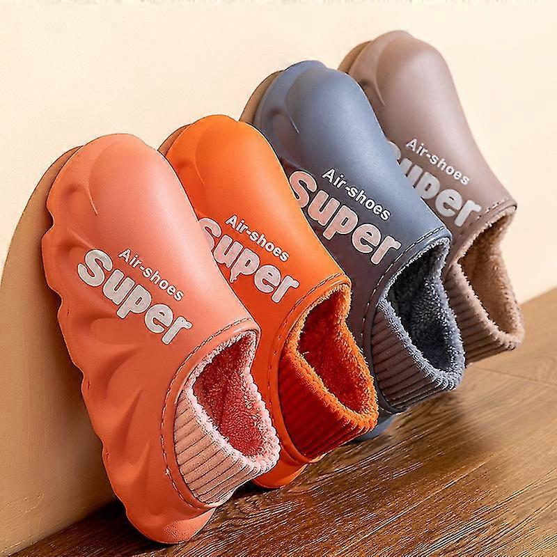 Vattentät Vinter Kvinnor Herr Tofflor Varm Halkfri Plysch Stegad Bomull Alfabet Inomhus Barn Utomhus Hem Höst Tjock klack
