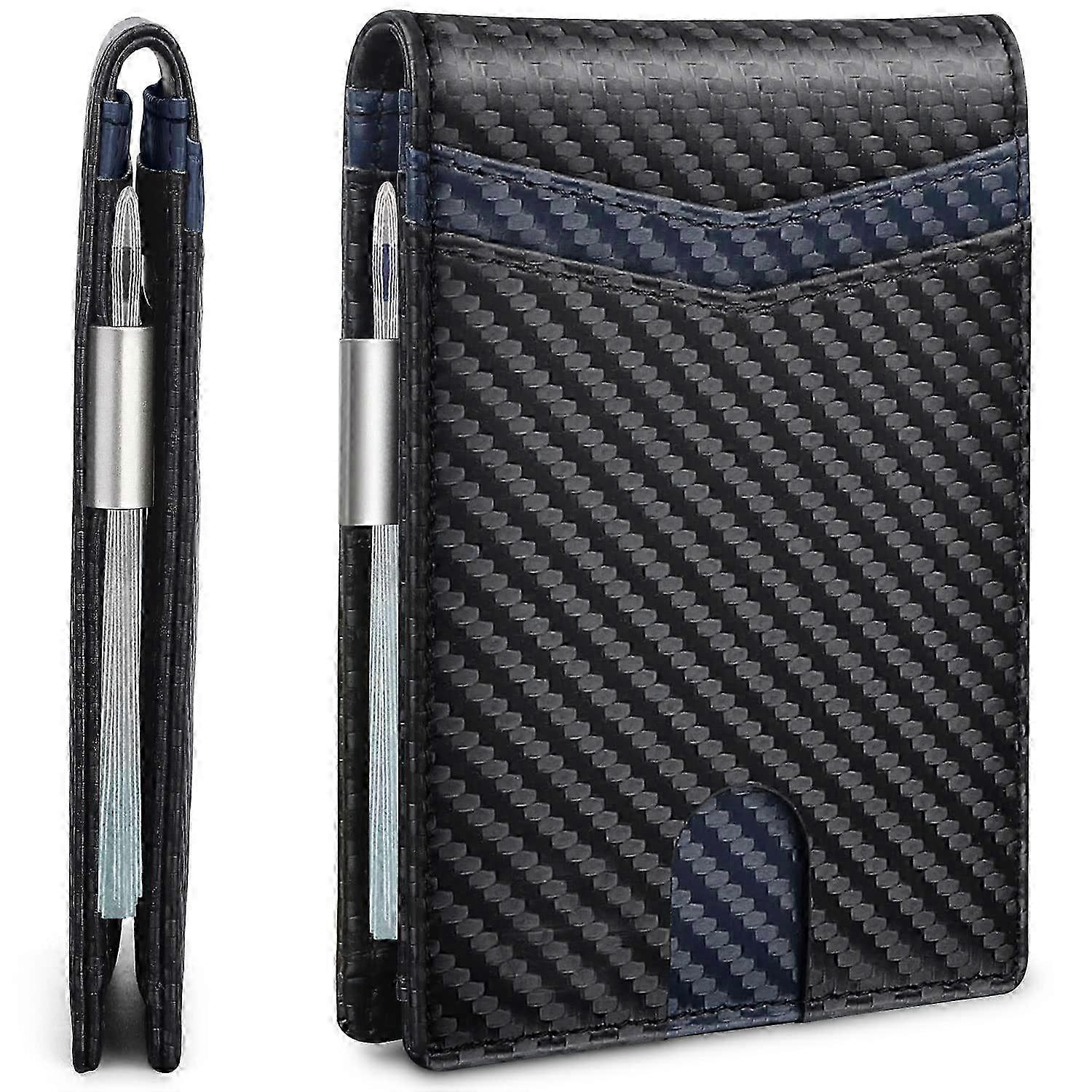 Anti-Theft Ultra-Fine Leather RFID-Blocking Wallet for Men, Slim Design, Multiple Card Slots, Durable Material
