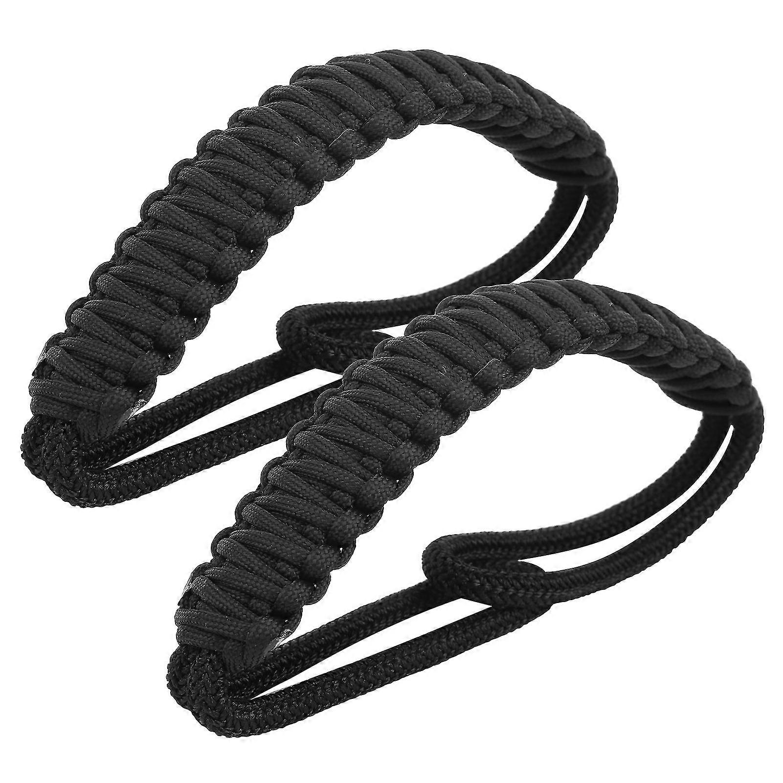2pcs Durable Hand Weaving Rope Bottle Carrier with Umbrella Rope Cup Holder