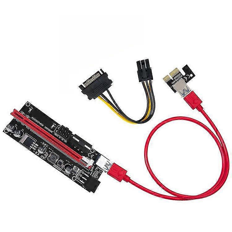 1x To 16x Graphics Extension For Gpu Mining Powered Adapter Card(1pcs,red And Black