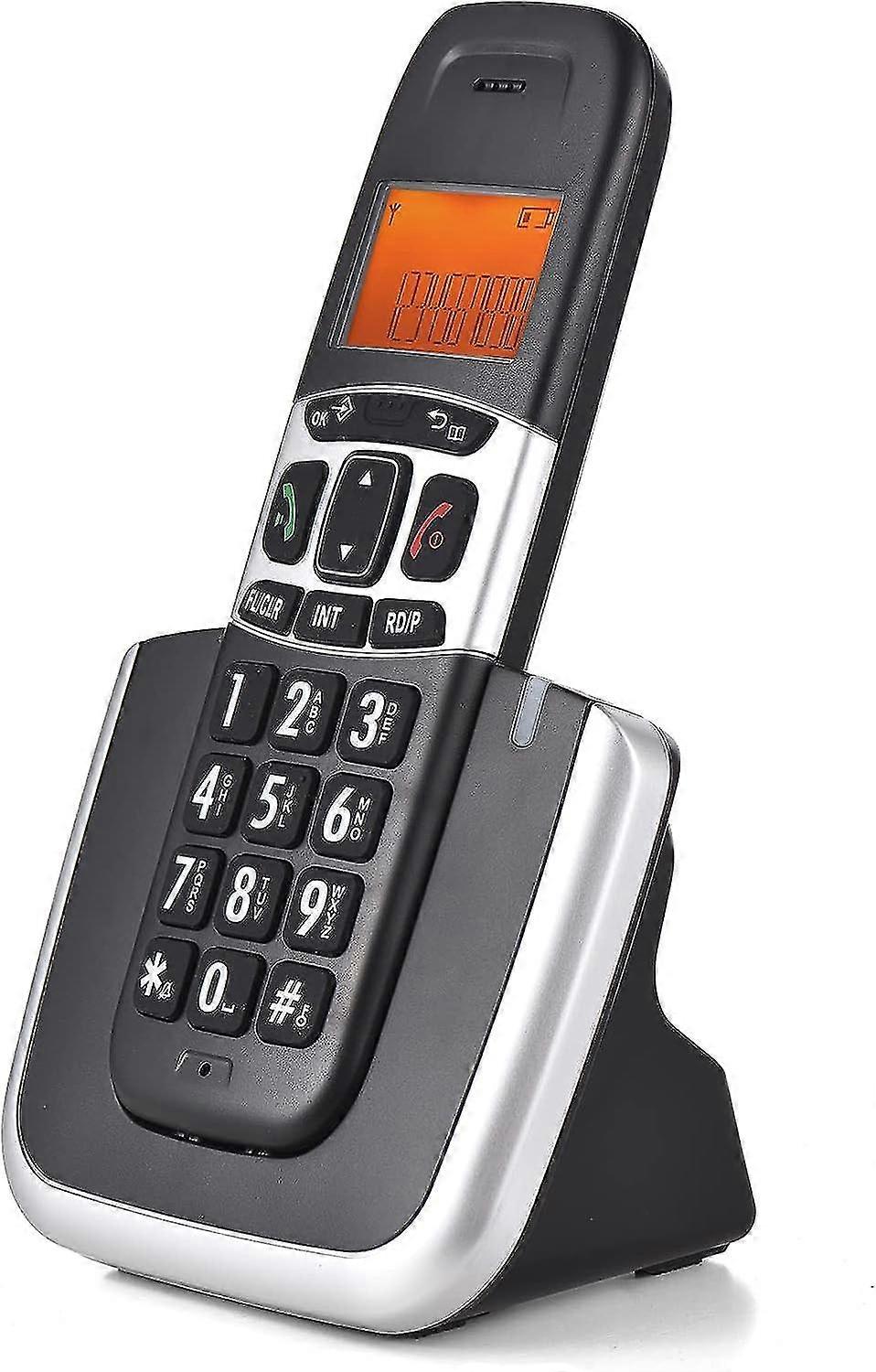 D1004 Cordless Phone Supports Up To 5 Handsets Connection Call Blocking Handsfree Conference Call Function 16 Languages For Office Business Family