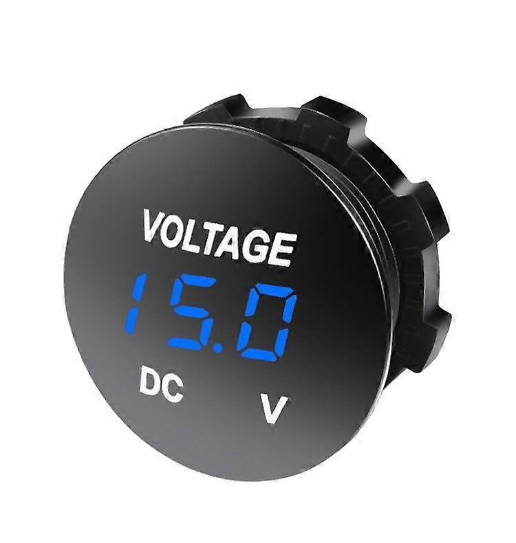 12V LED Digital Display Voltmeter Waterproof for Boat Marine Vehicle Motorcycle Truck ATV UTV Car Camper Caravan
