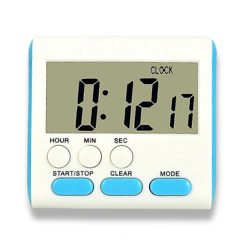 24 Hours Magnetic Kitchen Timers With Digital Alarm Clock Timer, Loud Alarm And Big Screen (1pc,blue)