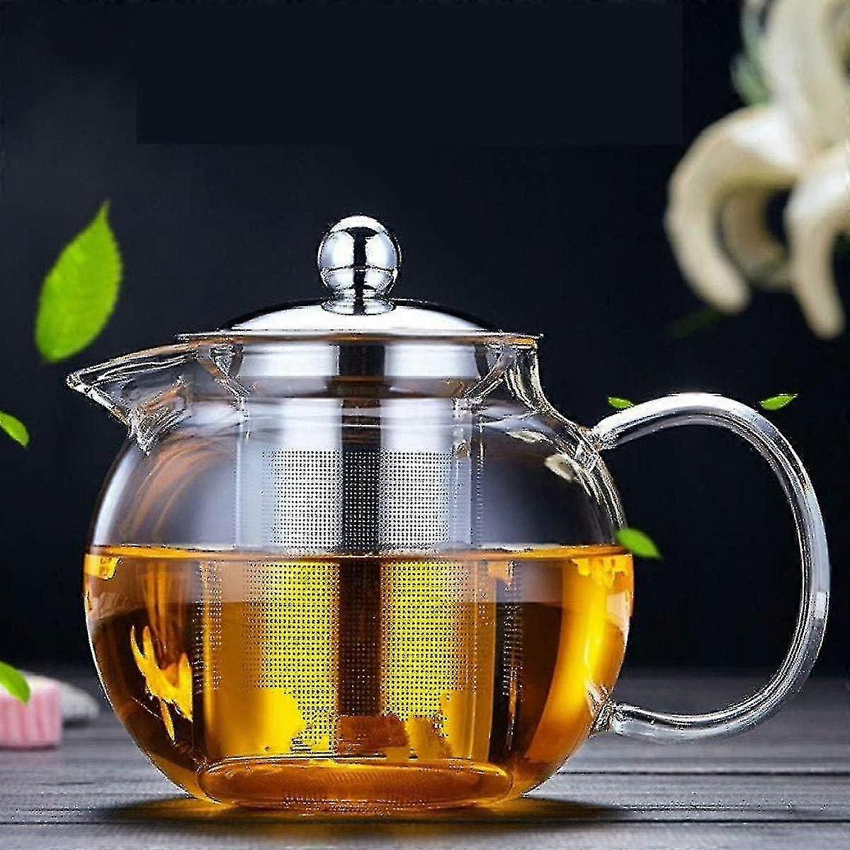 Glass Teapot With Removable Infuser,  Safe Kettle, Blooming And Loose Leaf Tea Maker Set Xxf