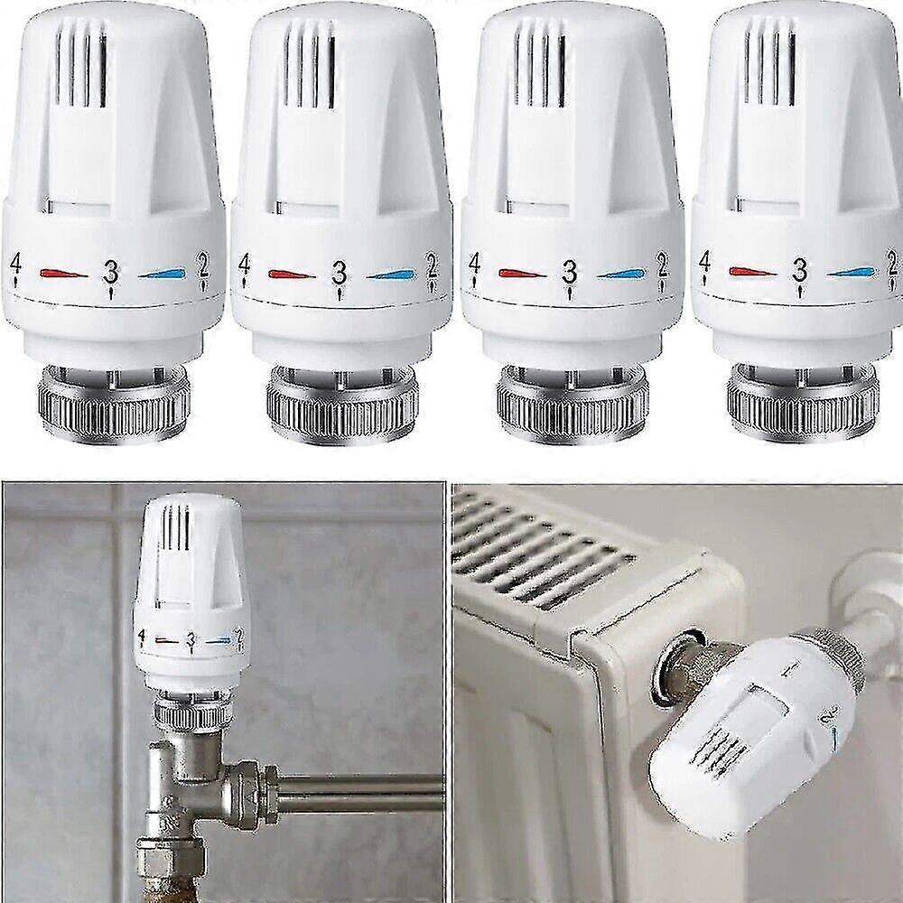 4x Thermostatic Head Radiator Controller Thermostatic Head Heating Valve M30 X 1.5