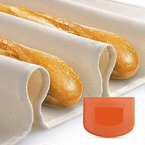 Πανί στεγανοποίησης, 100% βαμβακερό ύφασμα για ψήσιμο ζύμης ψωμιού, εργαλείο διαμόρφωσης για μπαγκέτες, ψωμιά, καναπέδες ψωμιού 24 x 36 ίντσες