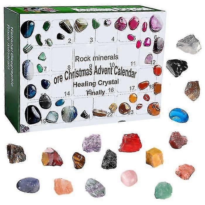 2023 Vianočný adventný kalendár Vianočný slepý box Súprava minerálnej fosílnej kamennej rudy - Wp3