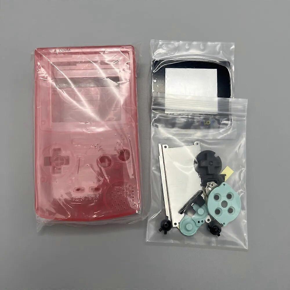 Kit gusci di alta qualità per Gameboy COLOR GBC. Adatto per display LCD GBC da 2,6 pollici, 2,45 pollici, 2,2 pollici Clear Pink