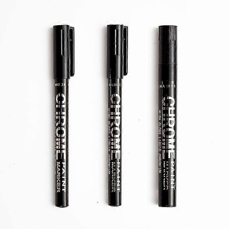 3Packs Silver Art Liquid Mirror Chrome DIY Highlight MarkerPen Multifunction Pen