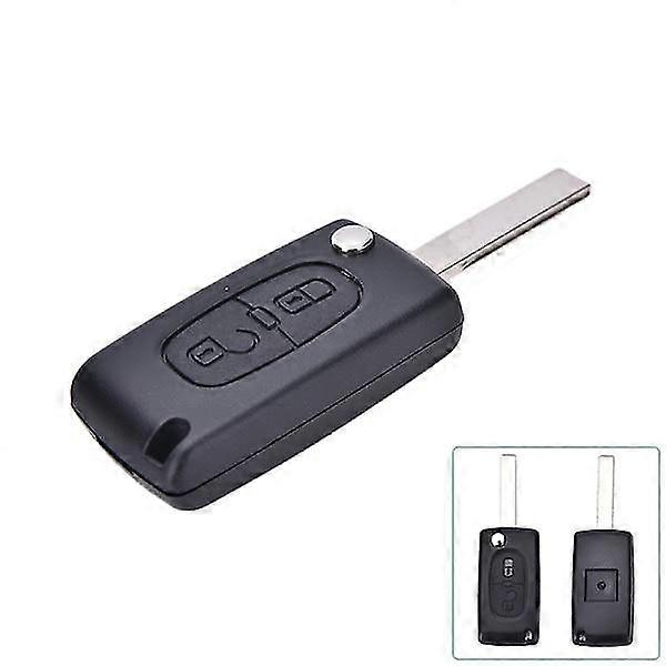 2 CASE KEY FOB SHELL FOR PEUGEOT 307 308 107 207 407