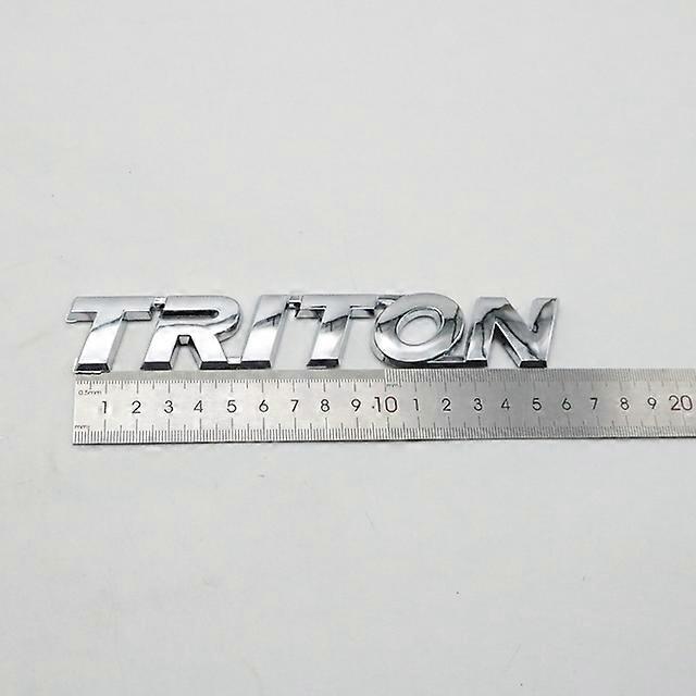 3D Silver Logo Emblem For Triton Car Parts Rear Trunk Badge Sticker
