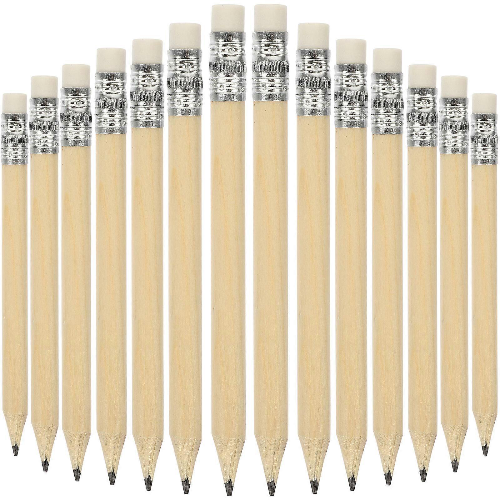 50 Pcs Crayons D’écriture Courts Crayons Enfants Crayons D’écriture Log Crayons Courts Crayons Effaçables Crayons Courts