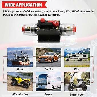 Portafusibili 12V‑24V DC Interruttore Automatico Portafusibili Audio Per Auto Reset Fusibile Inverter Protezione Stereo Per Barca Automatica(40A