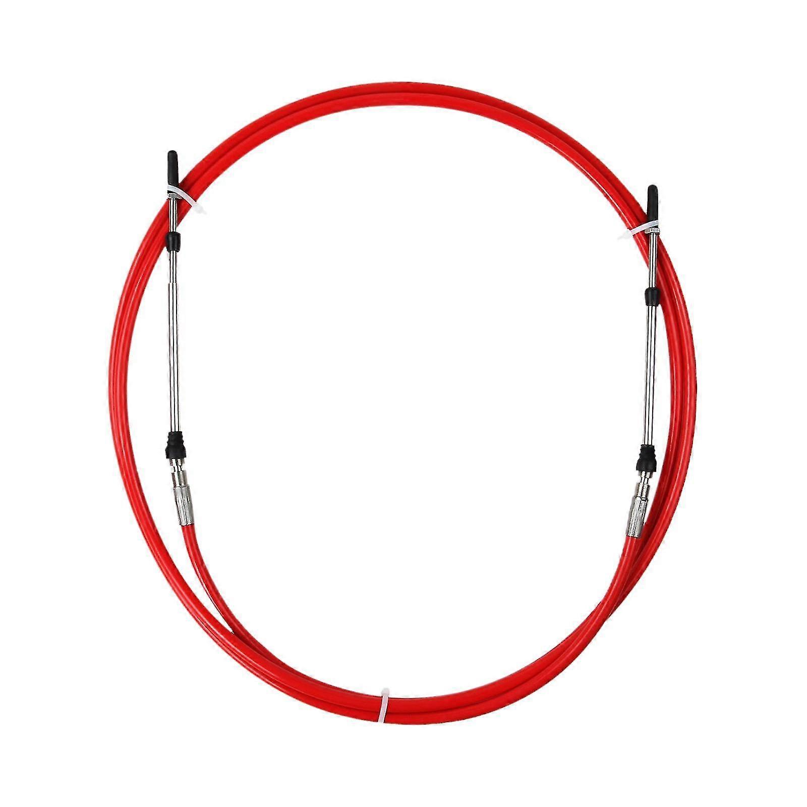 Universal Throttle Cable Red For Marine Boat Motor Control Lever 8 Ft