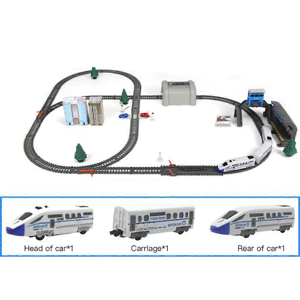 Electric Train Set for Kids - High Speed Bullet Train with Tracks, Sound & Light, Experience Polar Express