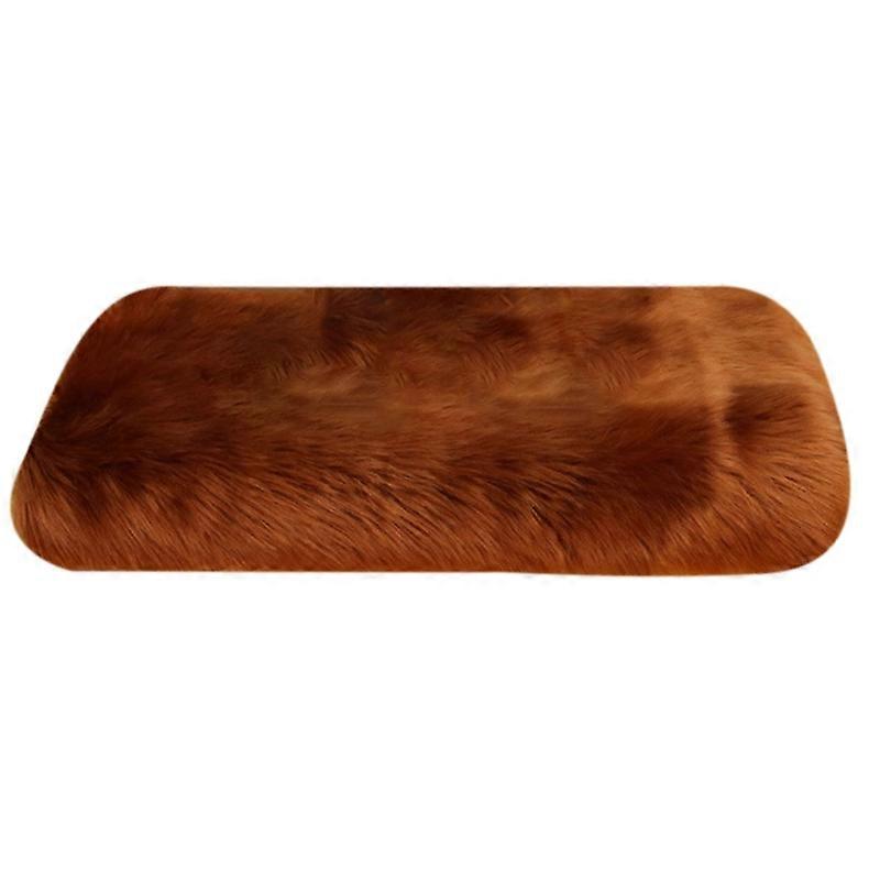 Exquisite Workmanship Doormat Wide Application Polyester Faux Fur Sheepskin Simple Area Rug for Home