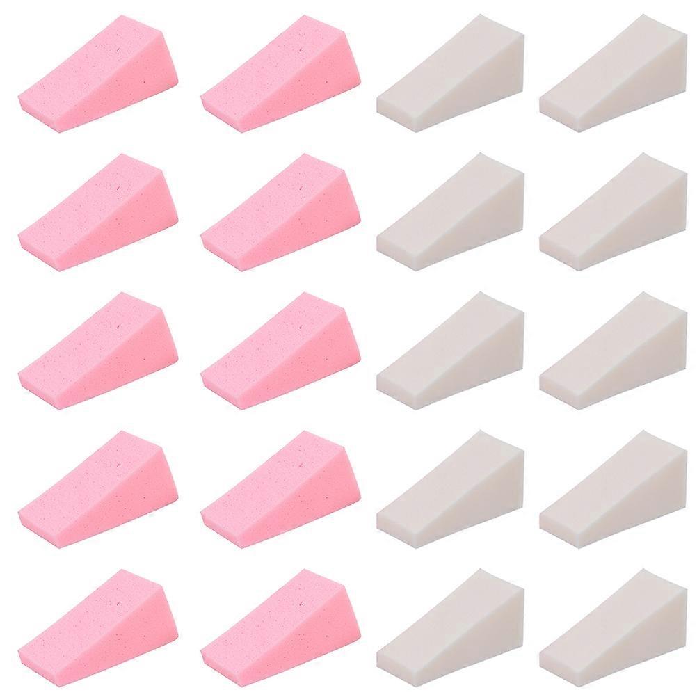 30pcs Triangle Shape Powder Sponge  Both Dry and Wet Dual Use Makeup Puffs