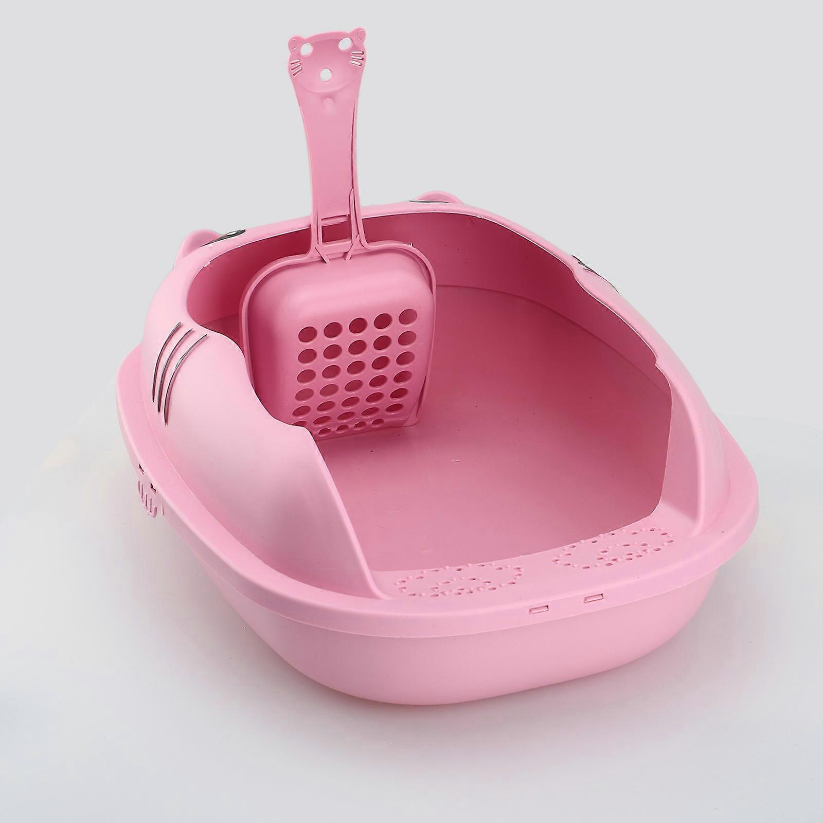2023 New Semi Enclosed Litter Box, Easy to Clean Cat Litter Box Sturdy Prevent for Dogs for Small Pets for Cats