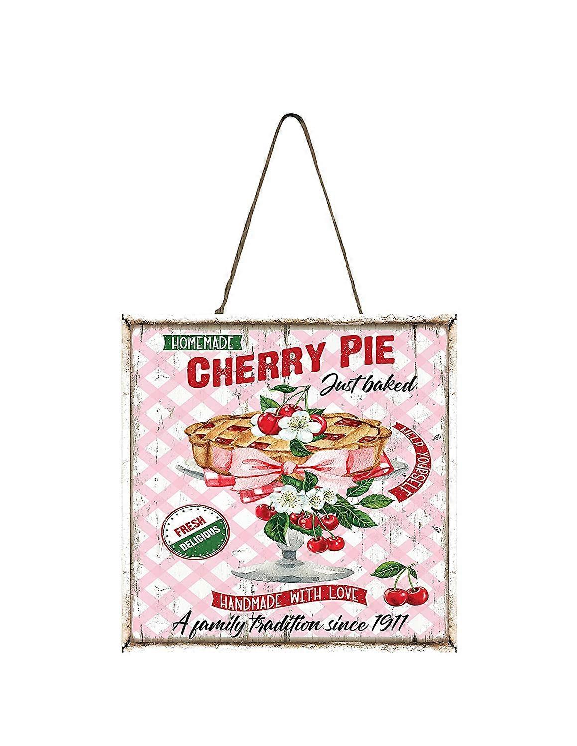 Homemade Cherry Pie Mini Sign 5" x 5"