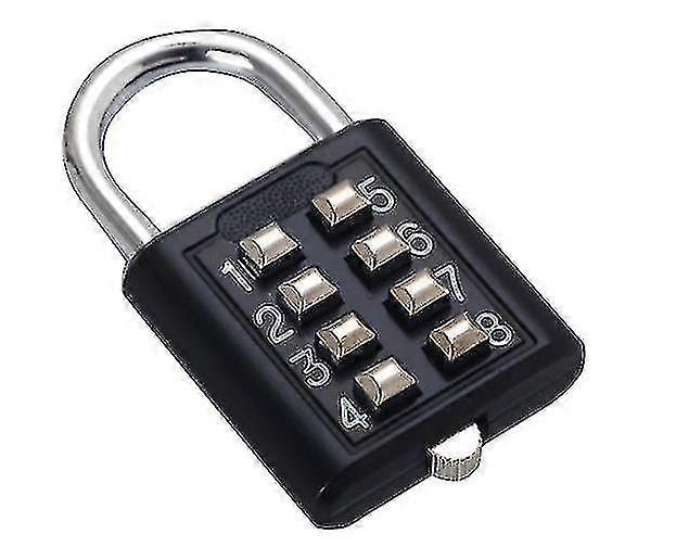 Key Combination Lock 10-Digit Anti-Theft Lock Padlockblack)