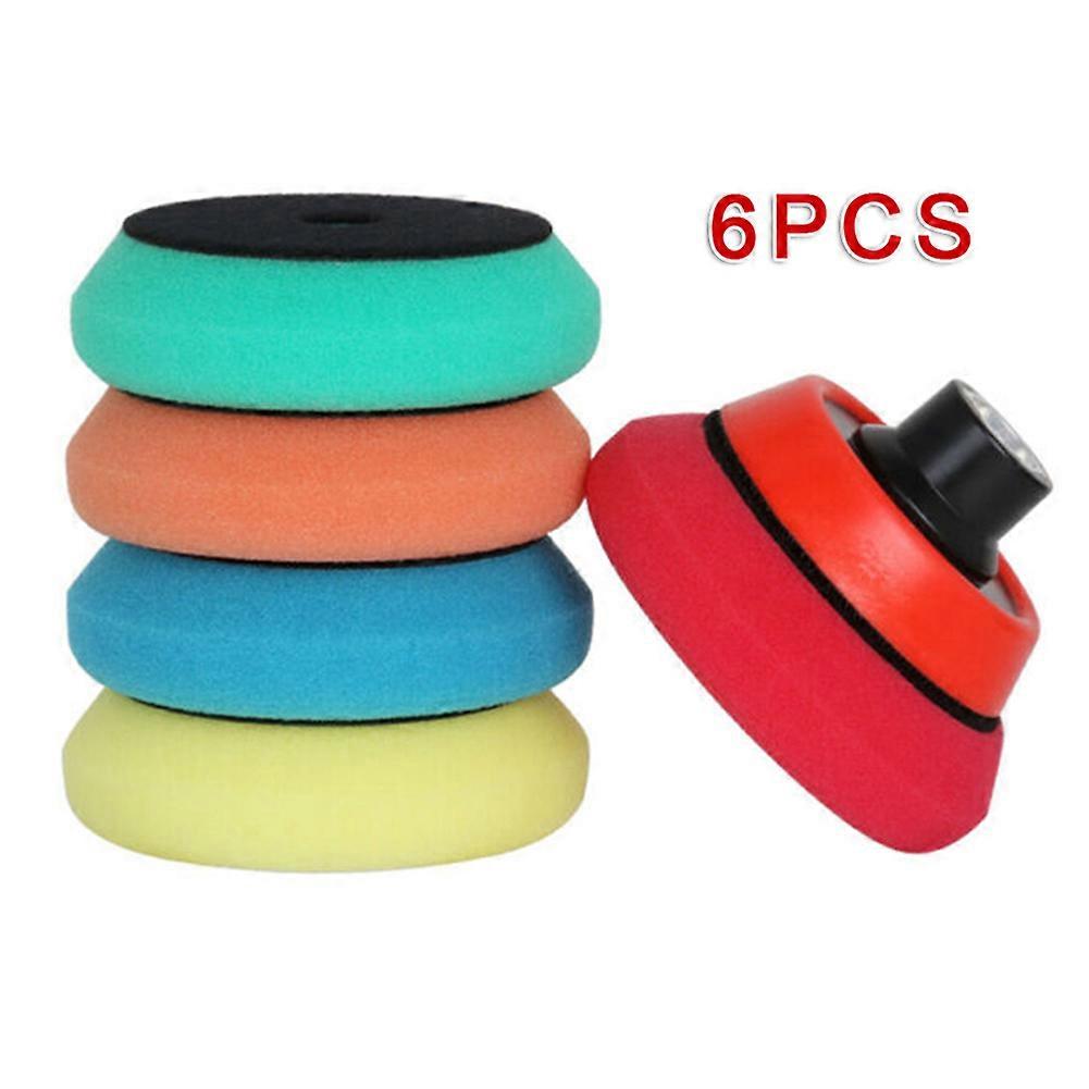 6-Piece 3" Polishing Pad Kit for Automotive Paint