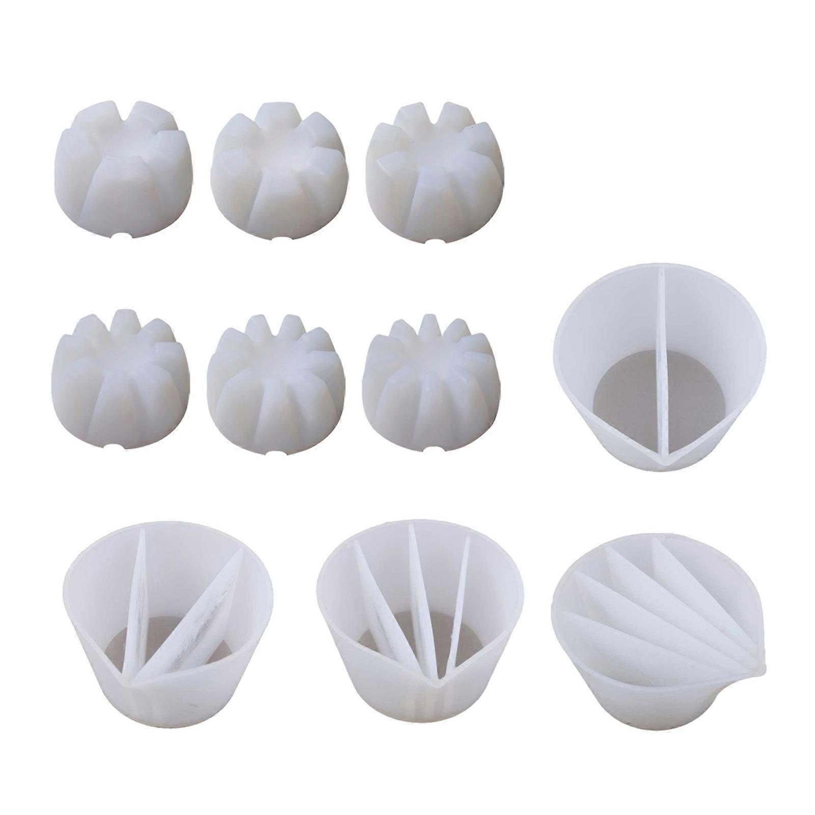 Silicone Split Cup 2/3/4/5 Chambers Reusable Silicone Pouring Divided Cups10Pcs