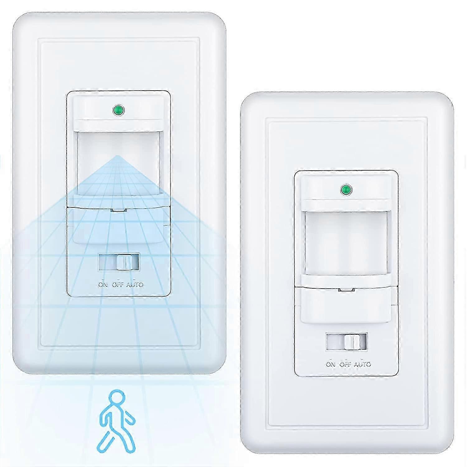 Motion Sensor Light Switch Motion Sensor Switch Smart Light Switch Motion Switch PIR Infrared Motion (2 Pcs)