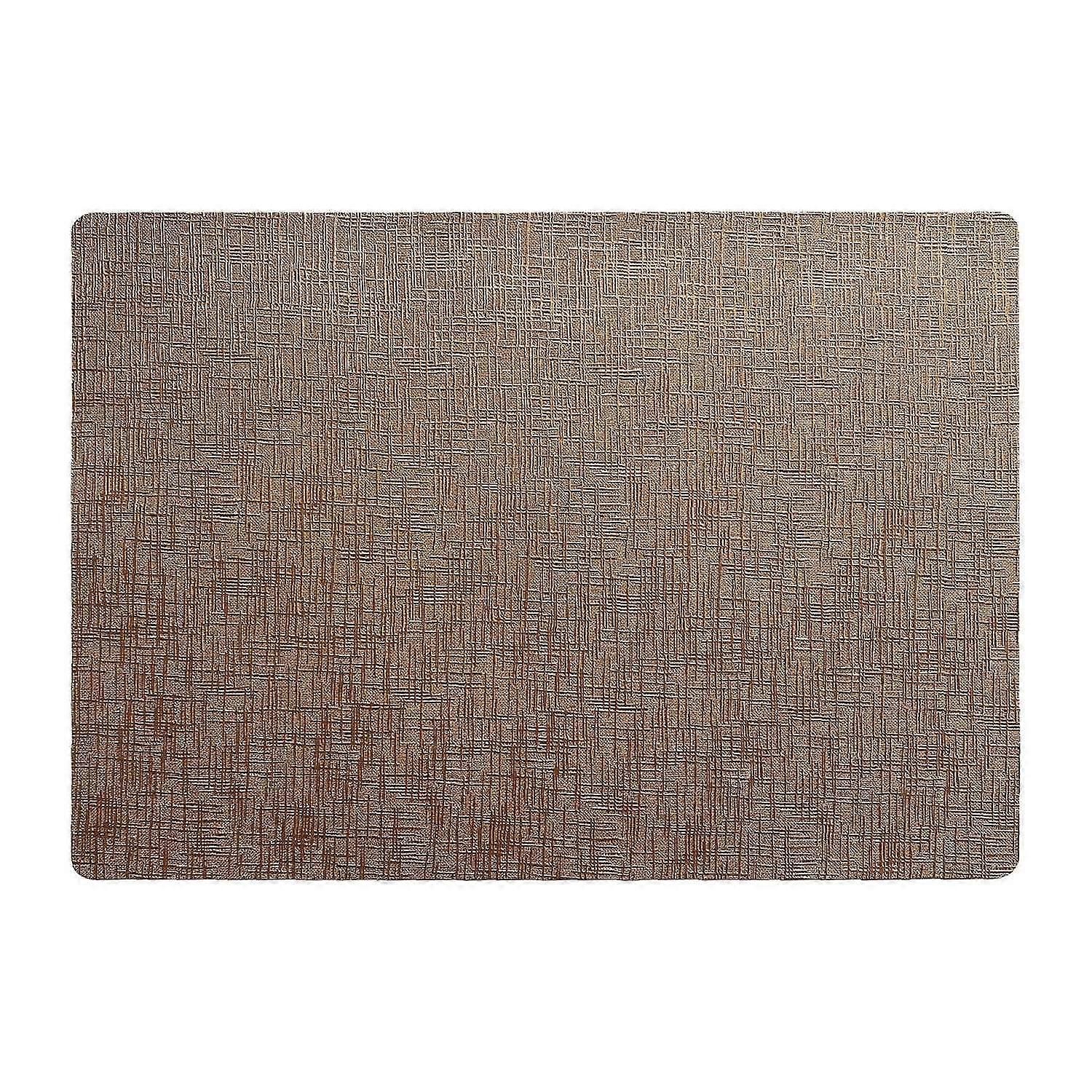 Bohemian Farmhouse Placemat Double-Layer Heat-Resistant Fuax Leather Dining Table Mat Non-Slip